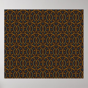 Seamless pattern in Indonesian batik style on the Poster