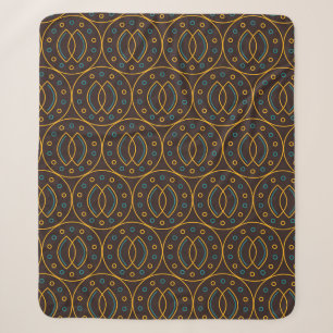 Seamless pattern in Indonesian batik style on the  Sherpa Blanket