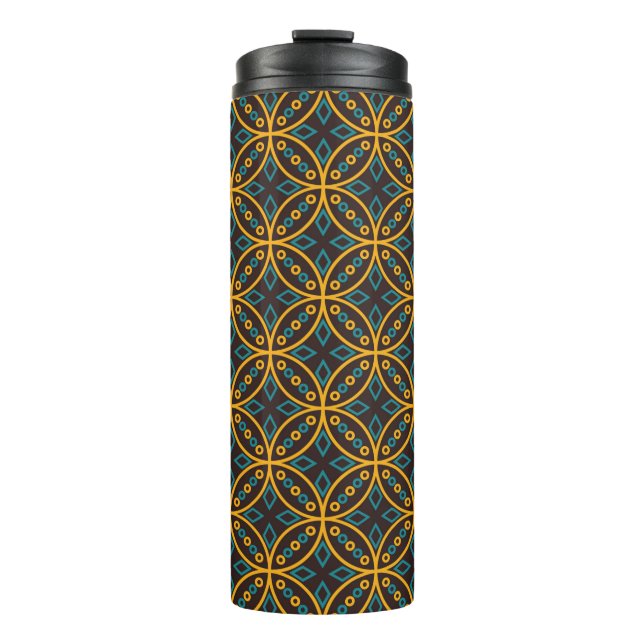Seamless pattern in Indonesian batik style on the  Thermal Tumbler (Front)