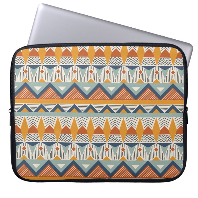 Seamless pattern in navajo style laptop sleeve (Front)