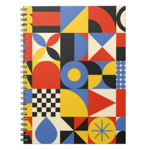 Seamless pattern in neogeo style. Simple geometric Notebook