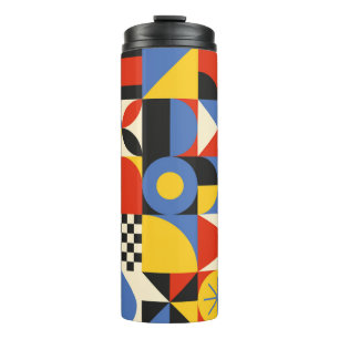 Seamless pattern in neogeo style. Simple geometric Thermal Tumbler