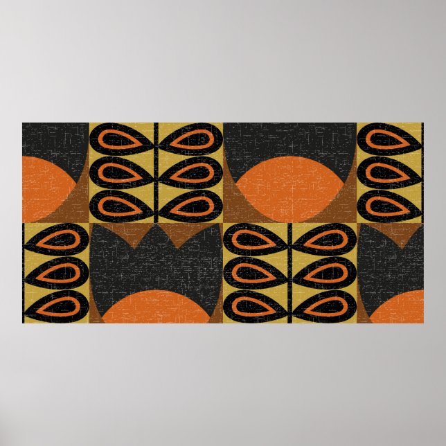 seamless pattern in scandinavian design style. Ret Poster (Front)