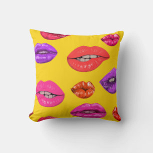 Seamless pattern in the 80's style, coloured glamo cushion
