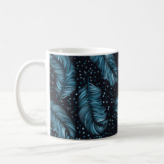 Seamless pattern, infinite texture. dark feather b coffee mug