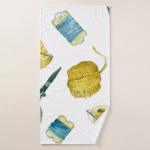 Seamless pattern knitting bath towel
