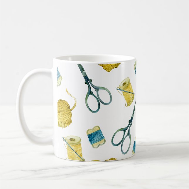 Seamless pattern knitting coffee mug (Left)