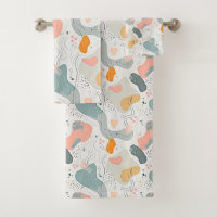 Seamless Pattern Memphis Style Design, white Backg