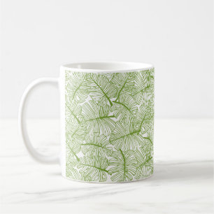 Seamless pattern Monstera leaves background. Flora Coffee Mug
