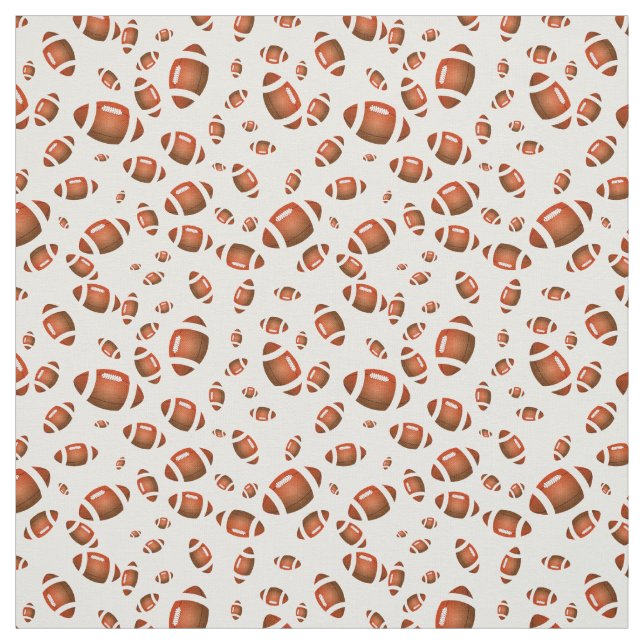 Seamless Pattern Of American Football Balls Fabric (Swatch)