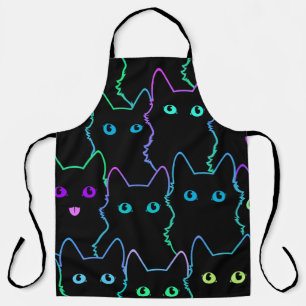 seamless pattern of cute cat silhouettespattern,se apron