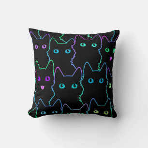 seamless pattern of cute cat silhouettespattern,se cushion
