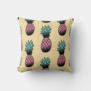 Seamless pattern of cute hand drawn pineapple cushion