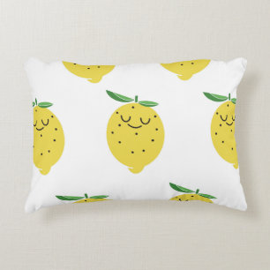 seamless pattern of Cute Lemon cartoon,  Decorative Cushion