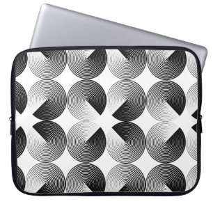 Seamless pattern of folded circles laptop sleeve