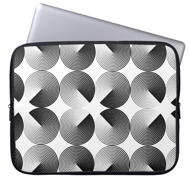 Seamless pattern of folded circles laptop sleeve (Front)