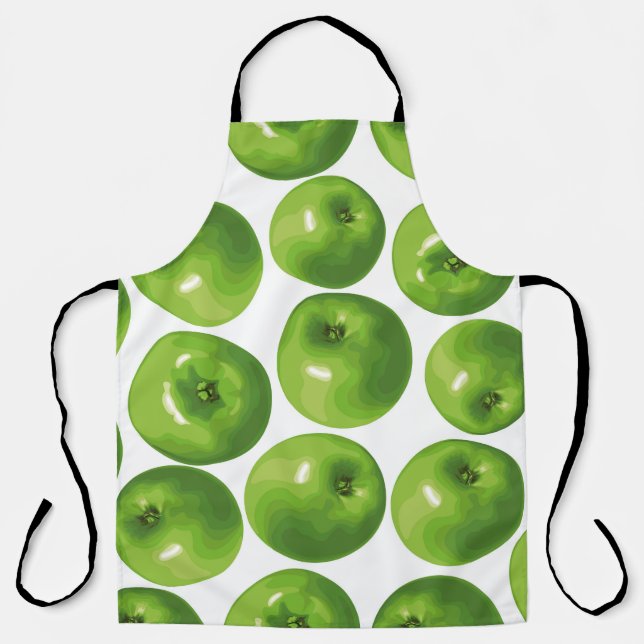 Seamless pattern of green apple apron (Front)