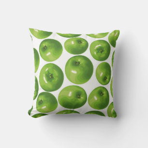 Seamless pattern of green apple cushion