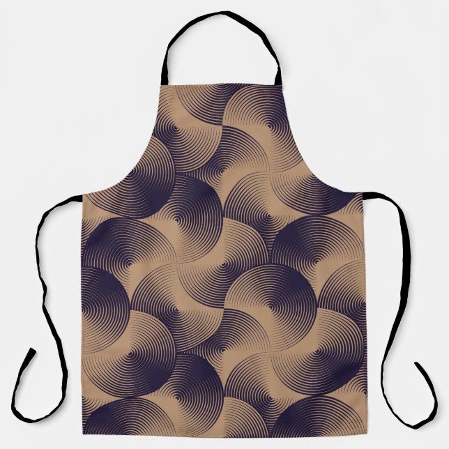 Seamless pattern of linear circles apron (Front)