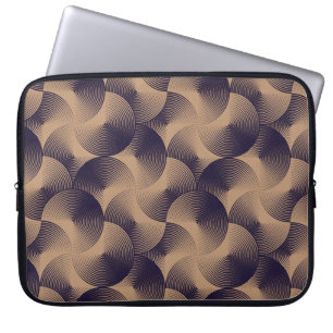 Seamless pattern of linear circles laptop sleeve