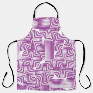 Seamless pattern of modern linear circles apron