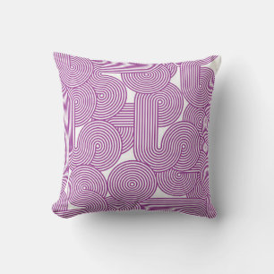 Seamless pattern of modern linear circles cushion