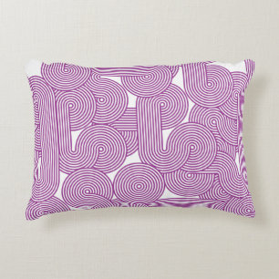 Seamless pattern of modern linear circles decorative cushion