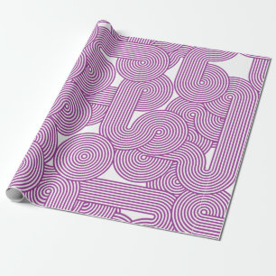 Seamless pattern of modern linear circles wrapping paper