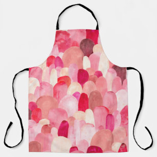 Seamless pattern of pink, red and beige spots. Wat Apron