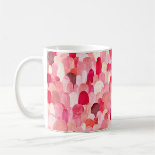 Seamless pattern of pink, red and beige spots. Wat Coffee Mug