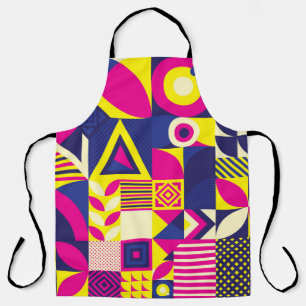 Seamless Pattern of Pop and Colourful Abstract Geo Apron