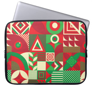 Seamless Pattern of Pop and Colourful Abstract Geo Laptop Sleeve