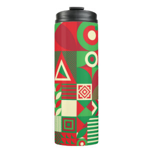 Seamless Pattern of Pop and Colourful Abstract Geo Thermal Tumbler