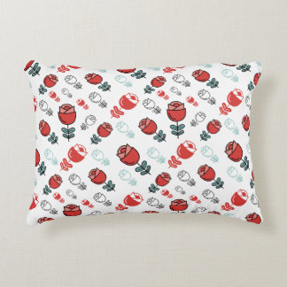 Seamless pattern of rose flowers decorative cushion