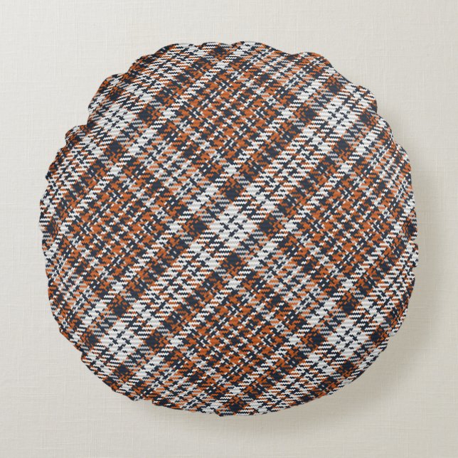 Seamless pattern of scottish tartan plaid. Repeata Round Cushion (Front)