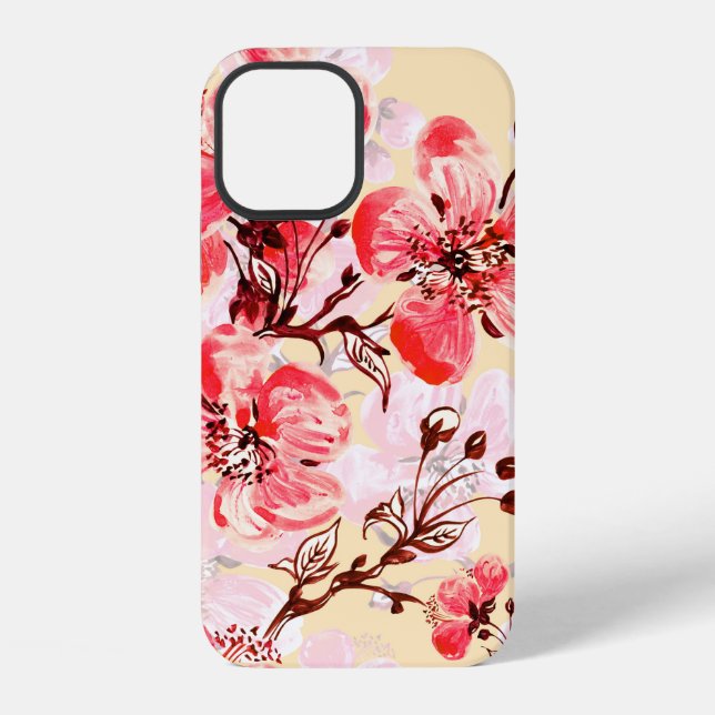 Seamless pattern of spring flowers u iPhone case (Back)