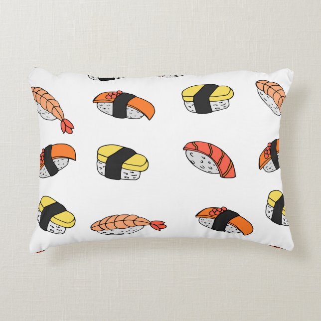 seamless pattern of Sushi Decorative Cushion (Front)