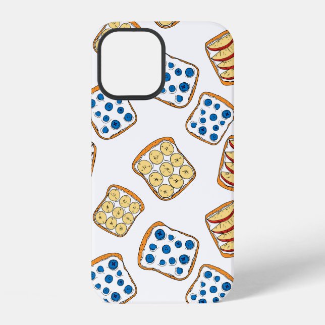 Seamless pattern of toast iPhone case (Back)