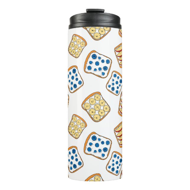 Seamless pattern of toast thermal tumbler (Front)