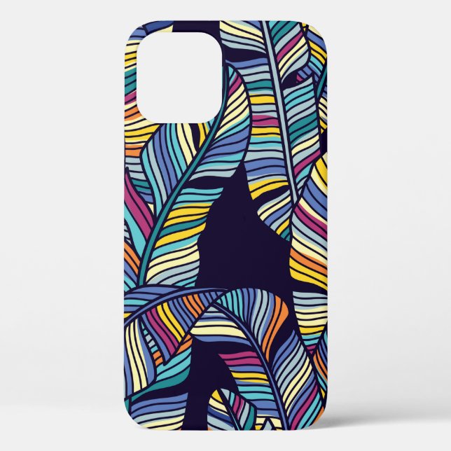 Seamless pattern of Tropical palms leaves Case-Mate iPhone Case (Back)