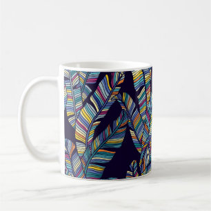 Seamless pattern of Tropical palms leaves Coffee Mug