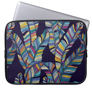 Seamless pattern of Tropical palms leaves Laptop Sleeve
