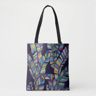 Seamless pattern of Tropical palms leaves Tote Bag