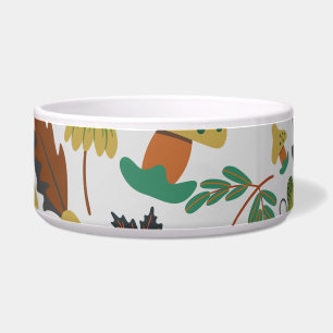 Seamless pattern of tropical pumpkins and carrots