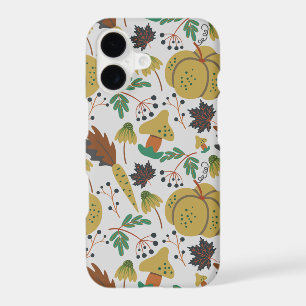 Seamless pattern of tropical pumpkins and carrots