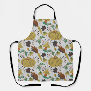 Seamless pattern of tropical pumpkins and carrots apron