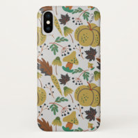 Seamless pattern of tropical pumpkins and carrots