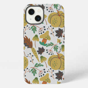 Seamless pattern of tropical pumpkins and carrots iPhone 13 case