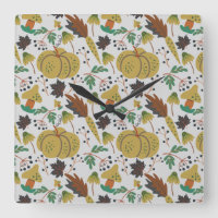 Seamless pattern of tropical pumpkins and carrots