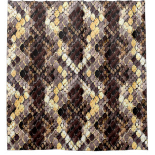 Seamless pattern of wild design. Skin background w Shower Curtain